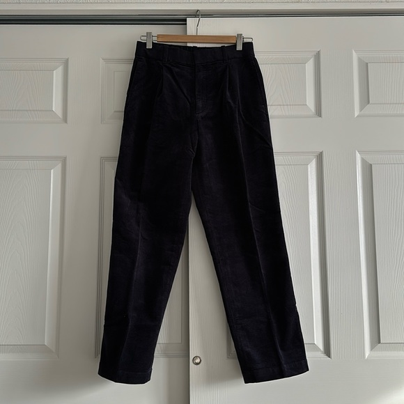 Uniqlo Pants - Uniqlo Corduroy Wide-Fit Pleated Pants in Navy